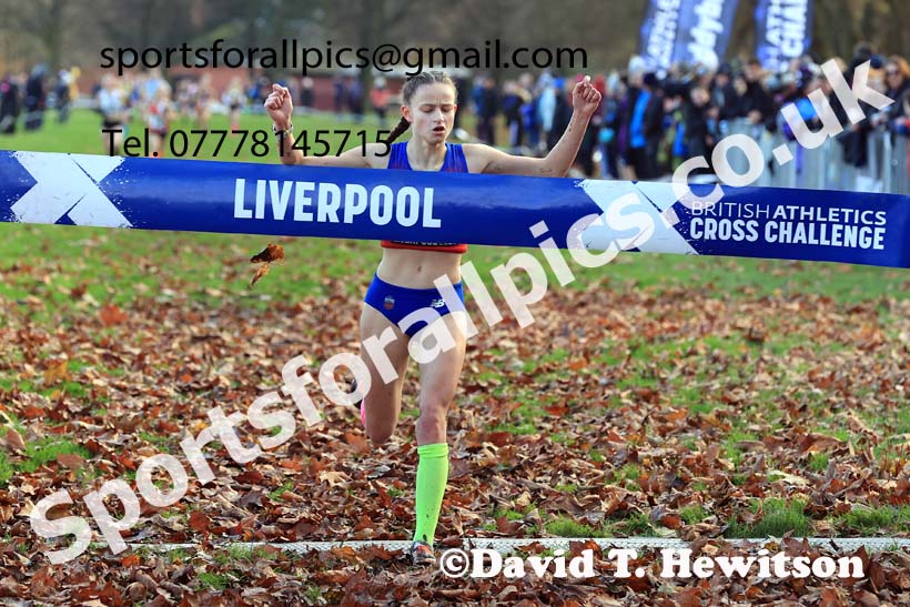 Girls Under-15s, 2023 British Athletics Cross Challenge, Sefton Park, Liverpool. Photo: David T. Hewitson/Sports for All Pics